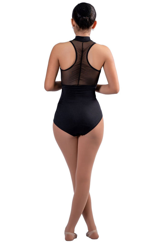 POWER MESH ZIPPER FRONT LEOTARD