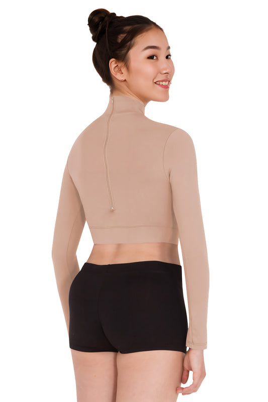 LONG SLEEVE TURTLENECK MIDRIFF TOP