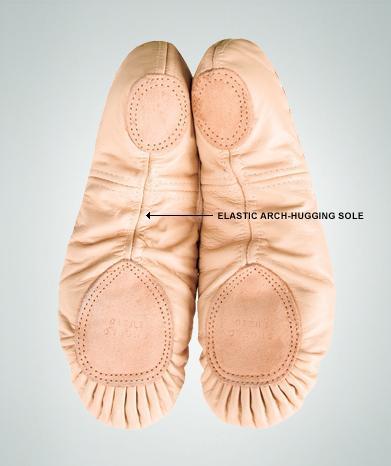 Split Sole Leather Pleated Ballet Slipper STYLE: 202A/202C
