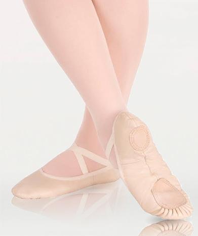 Split Sole Leather Pleated Ballet Slipper STYLE: 202A/202C