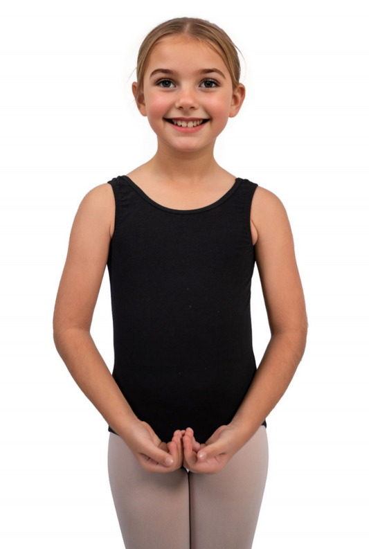 Girls Organic Cotton Tank Leotard