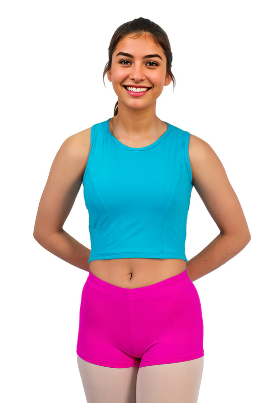 NOVELTY RACERBACK MIDRIFF TOP