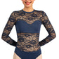 COMPETETITION LEOTARD WITH LACE BODY & SLEEVE