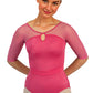 MESH 3/4 SLEEVE KEYHOLE LEOTARD