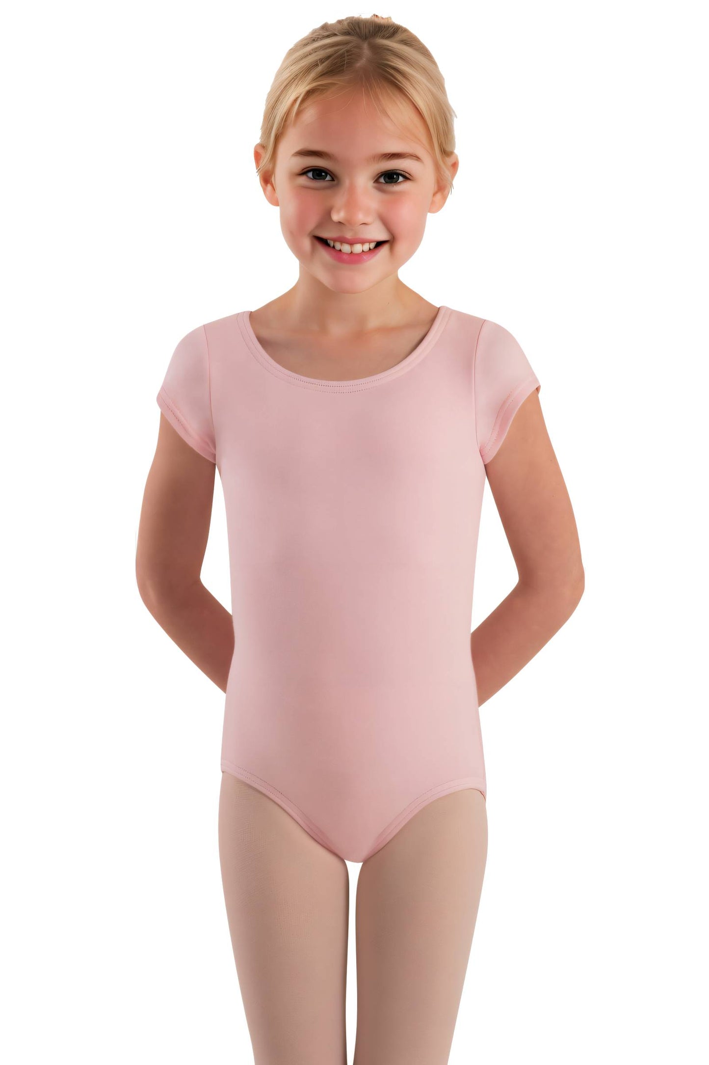 Girls Organic Cotton Cap Sleeve Leotard