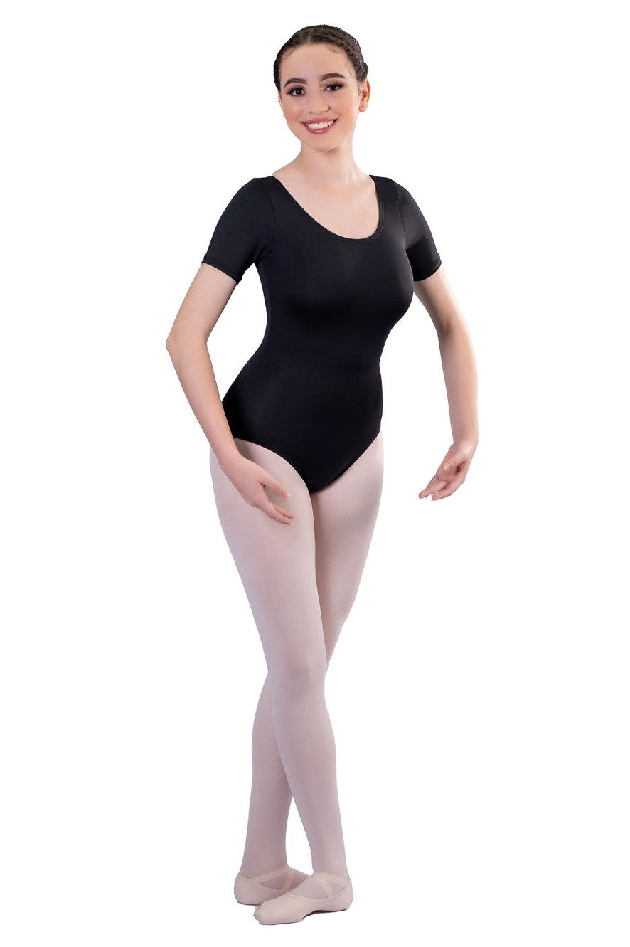 SHORT SLEEVE BALLET CUT LEOTARD