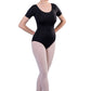 SHORT SLEEVE BALLET CUT LEOTARD