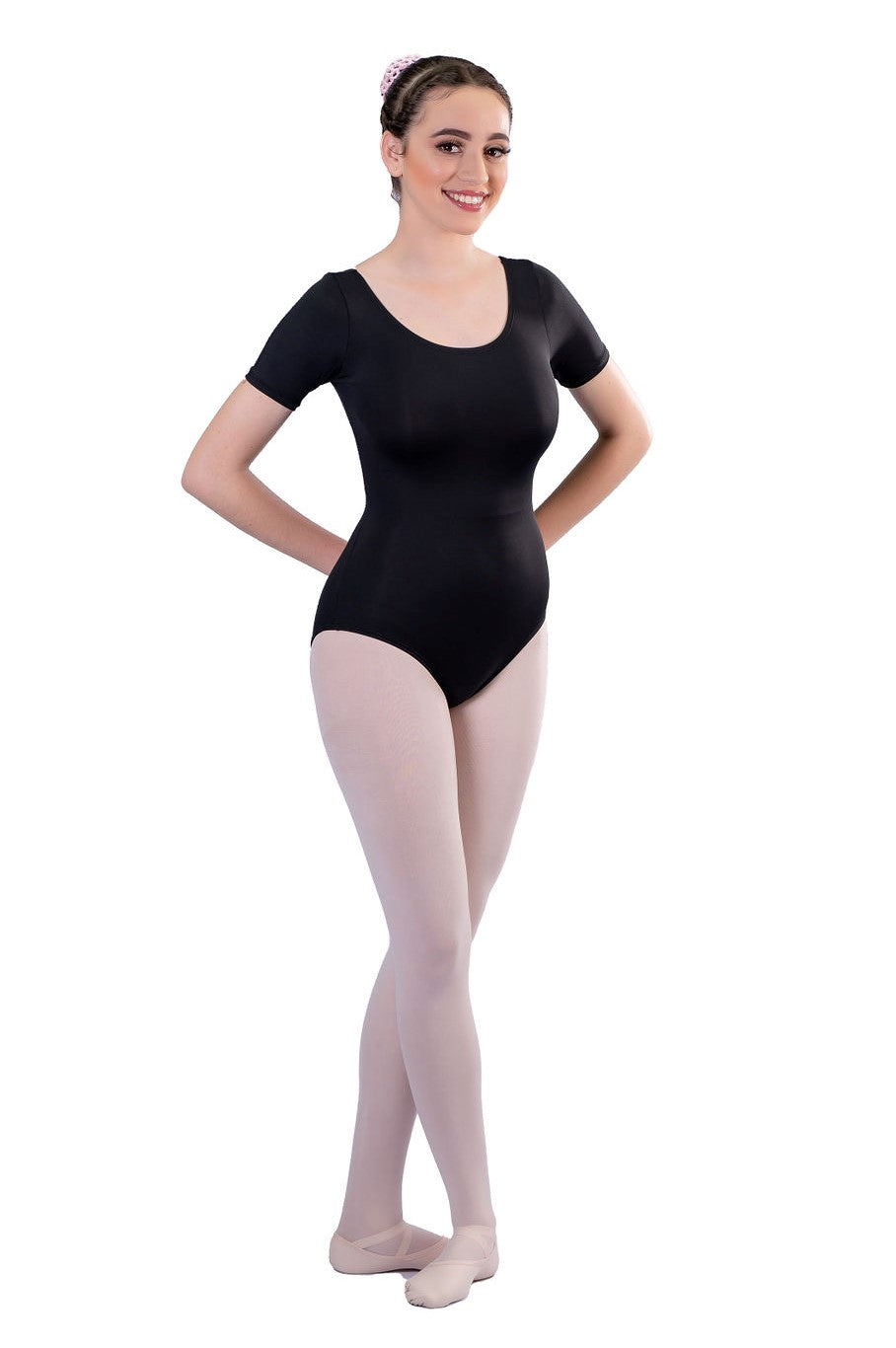 SHORT SLEEVE BALLET CUT LEOTARD