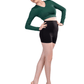 LONG SLEEVE V-NECK MIDRIFF TOP