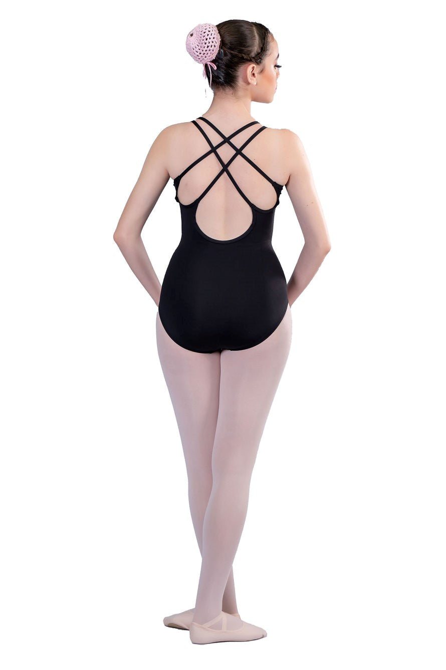 CAMISOLE INTERWOVEN DOUBLE SHOULDER STRAPS LEOTARD