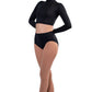LONG SLEEVE TURTLENECK MIDRIFF TOP