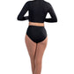 LONG SLEEVE TURTLENECK MIDRIFF TOP