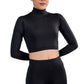 LONG SLEEVE TURTLENECK MIDRIFF TOP