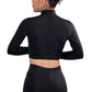 LONG SLEEVE TURTLENECK MIDRIFF TOP