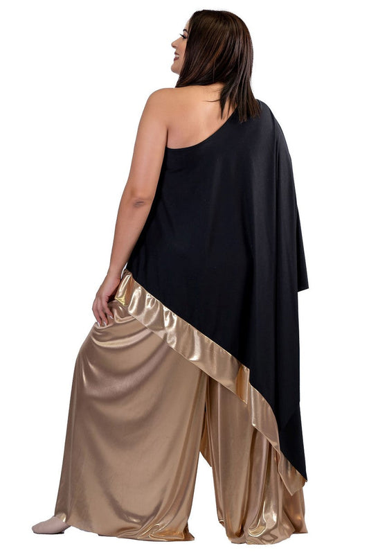 METALLIC PALAZZO PANT