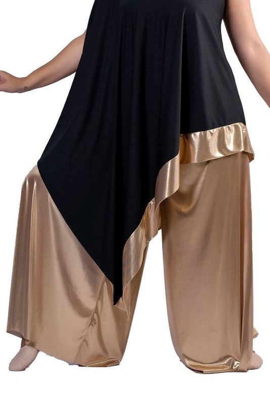 METALLIC PALAZZO PANT