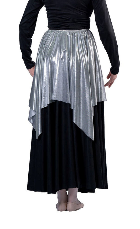 METALLIC HANDKERCHIEF HEM DRAPE