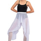 LONG FRONT TO SIDE DRAPEY CHIFFON SKIRT