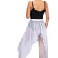 LONG FRONT TO SIDE DRAPEY CHIFFON SKIRT