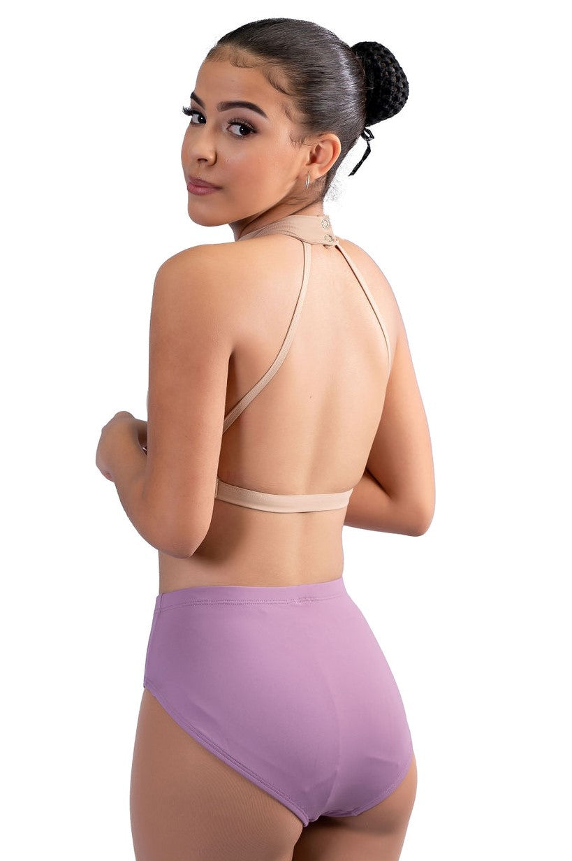 SWEETHEART MOCK NECK OPEN BACK BRA TOP