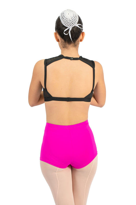 SPARKLE OPEN BACK SWEETHEART NECK BRA TOP