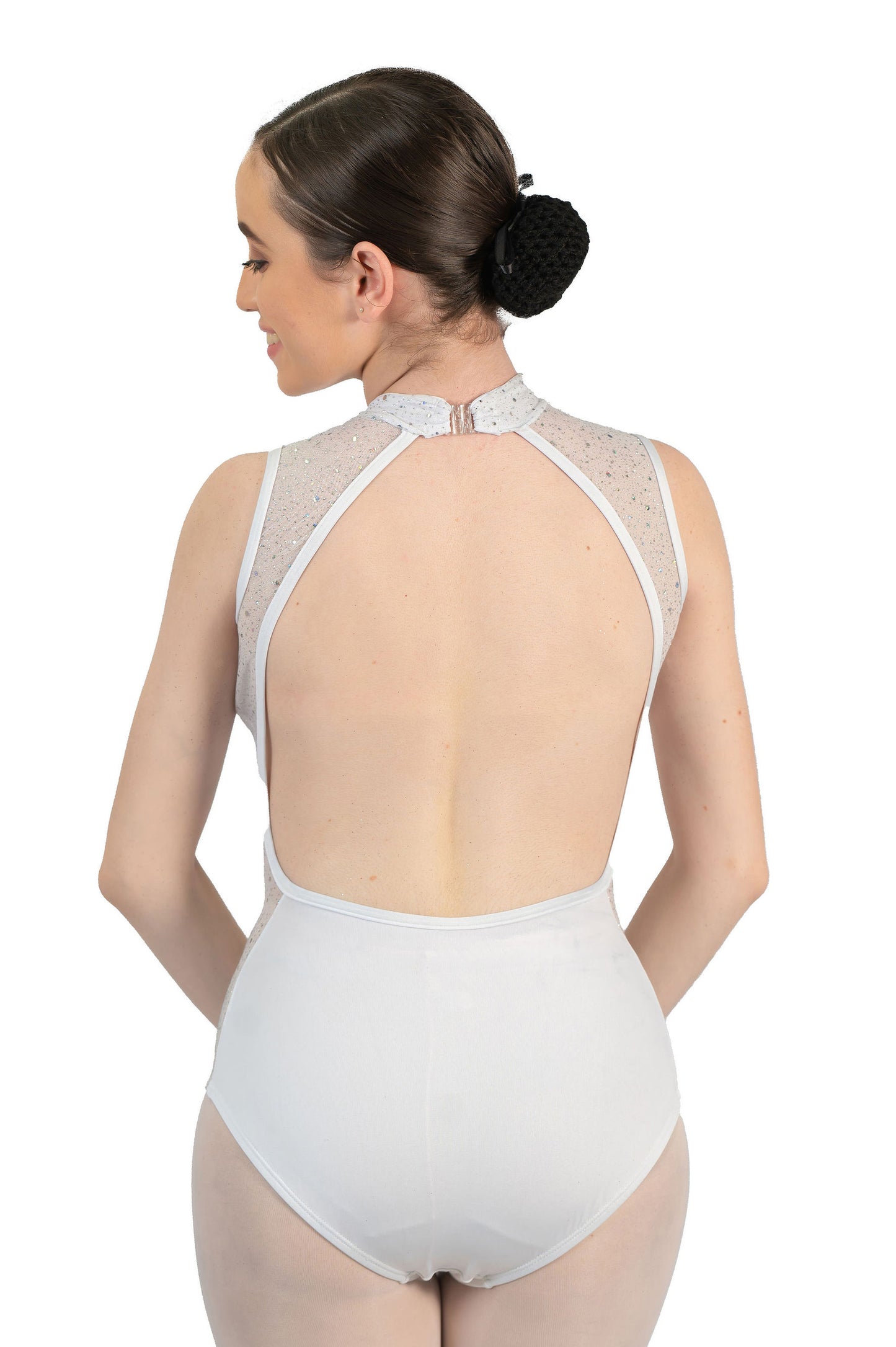 MOCK NECK OPEN BACK LEOTARD