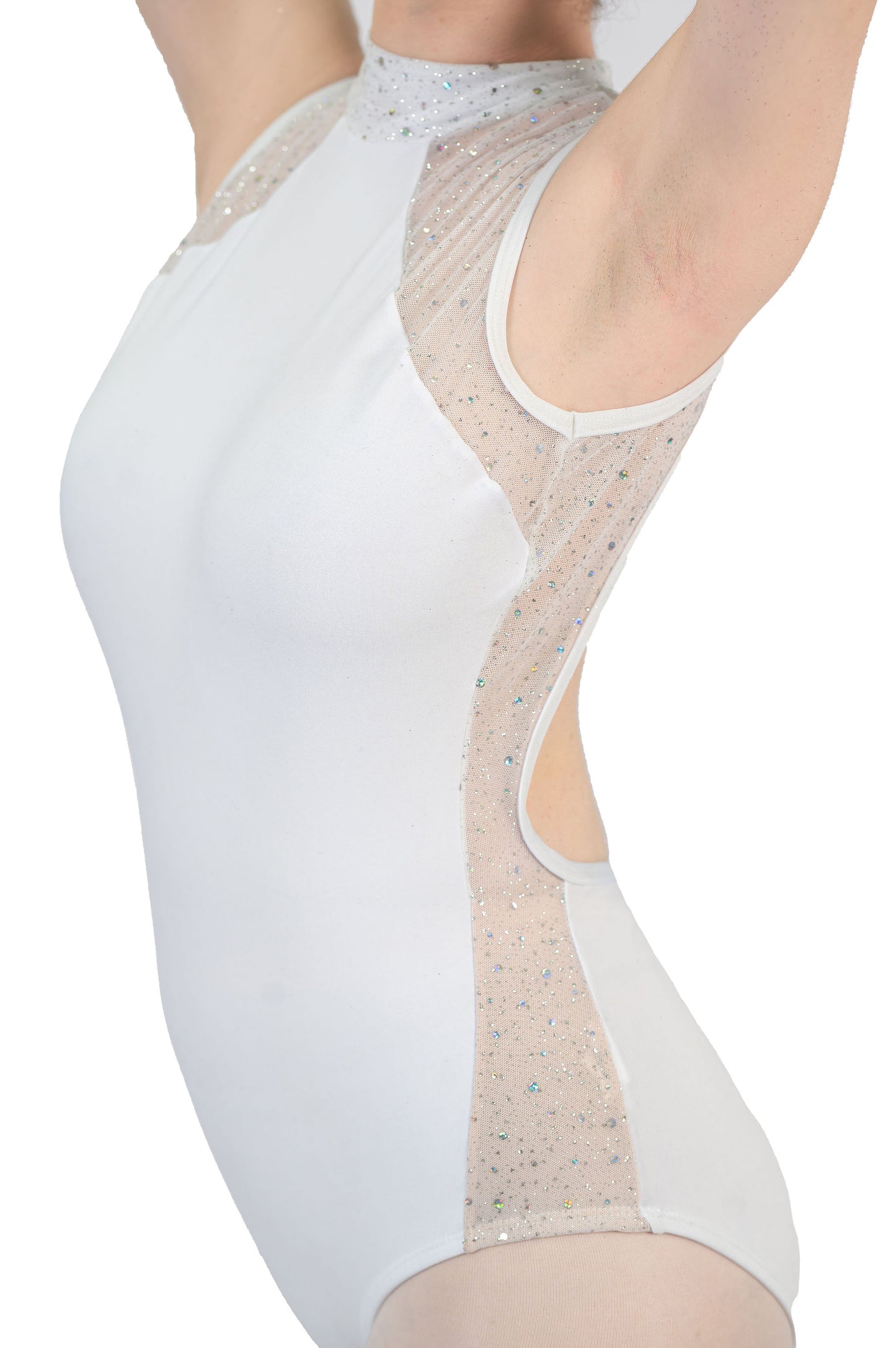 MOCK NECK OPEN BACK LEOTARD