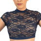 SWEETHEART MOCK NECK OPEN BACK BRA TOP