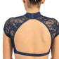 SWEETHEART MOCK NECK OPEN BACK BRA TOP