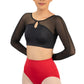 MESH KEYHOLE PULLOVER