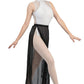 SPARKLE CHIFFON SIDE SLIT SKIRT