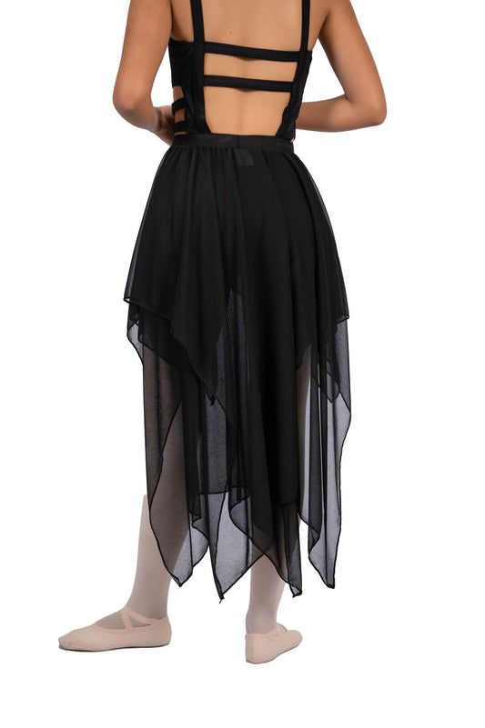 DRAPEY HI-LO CHIFFON SKIRT