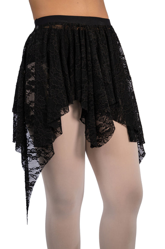 LACE CONVERTIBLE HI-LO DRAPEY SKIRT